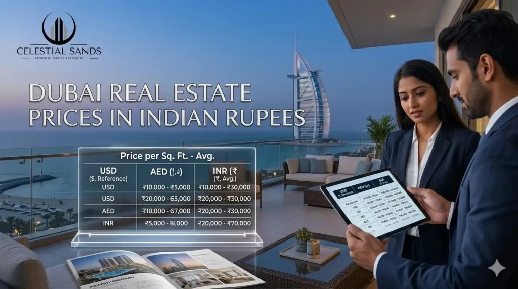 Dubai real estate prices in Indian rupees